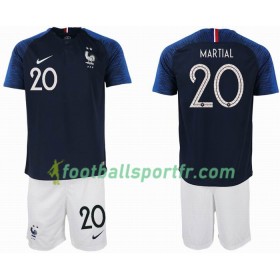 Tenue France MARTIAL 20 2 star Enfant Domicile Coupe du monde 2018 Maillot de Foot